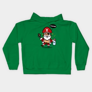Funny Cute Pirate Christmas Santa Claus Gift For Kids And Adults Kids Hoodie